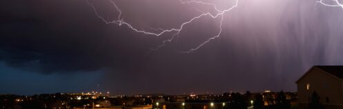 Lightning causing storm damage