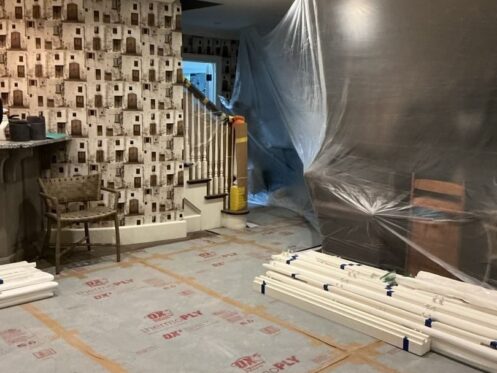 Active Water Loss Containment & Drying Setup - DriForce Property Restoration, Metro Detroit
