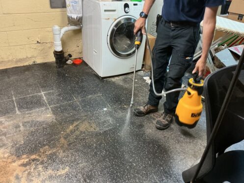 Basement Flood — Chemical Treatment & Surface Prep - DriForce Property Restoration, Royal Oak, MI