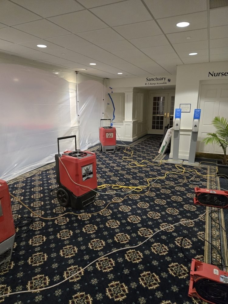 Church of the Redeemer — Sanctuary Corridor - DriForce Property Restoration, Church of the Redeemer