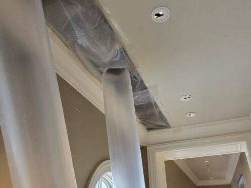 Containment — Residential Estate Hallway - DriForce Property Restoration, Southeast Michigan