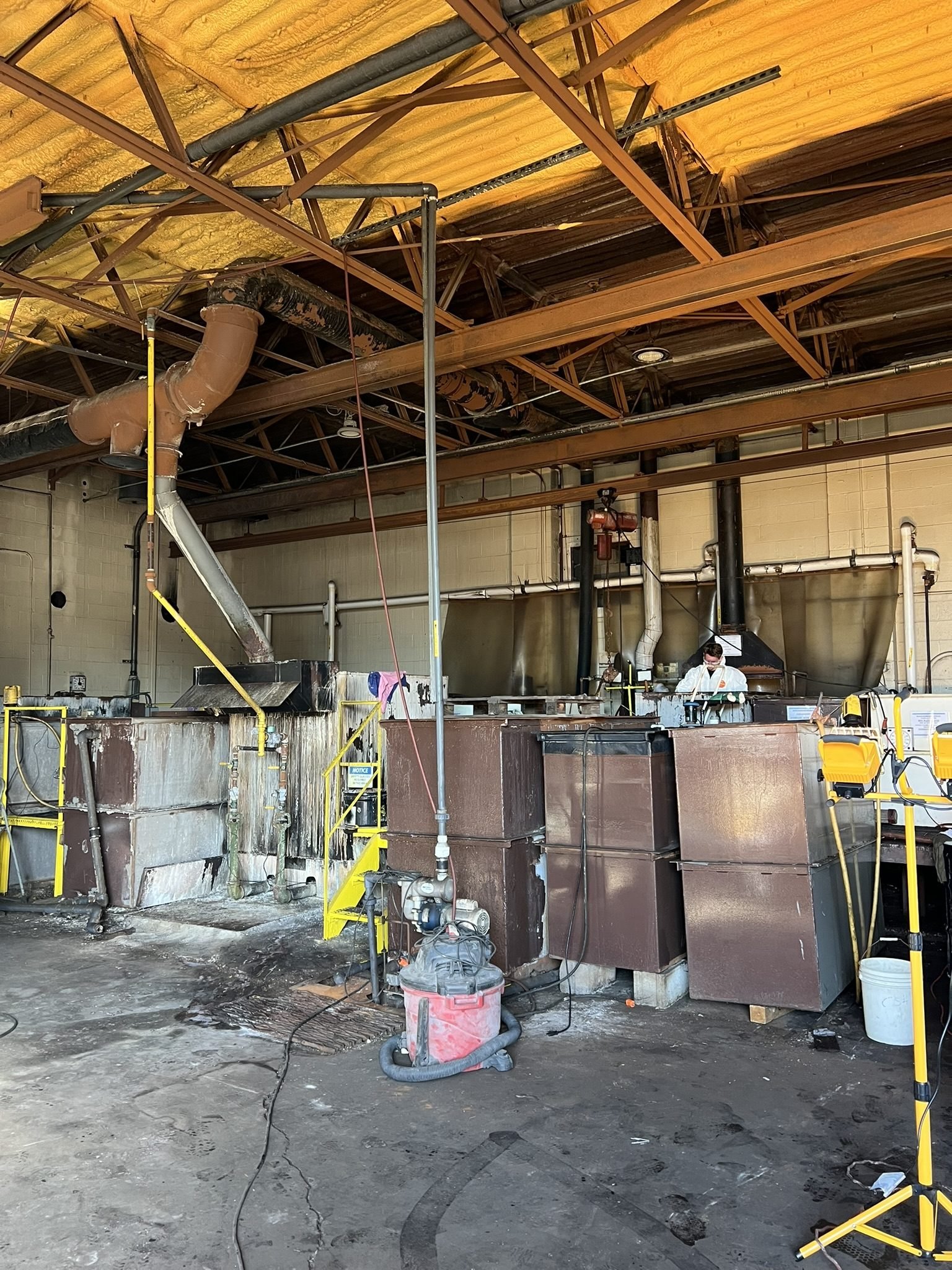 Industrial Fire Loss — Processing Zone - DriForce Property Restoration, Southeast Michigan