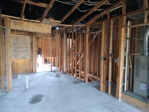 Oakbrooke Fire — Unit 12 Kitchen Demo - DriForce Property Restoration, Southeast Michigan