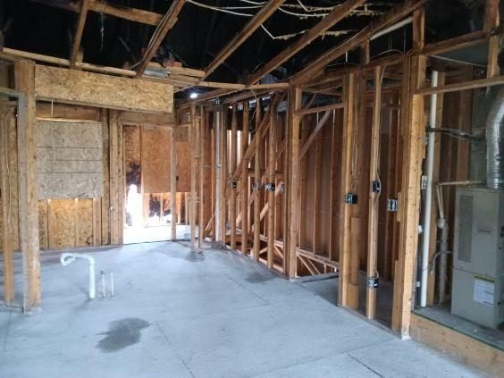 Oakbrooke Fire — Unit 12 Kitchen Demo - DriForce Property Restoration, Southeast Michigan