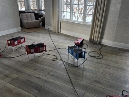 Residential Water Loss — Structural Drying Array - DriForce Property Restoration, Clawson, MI