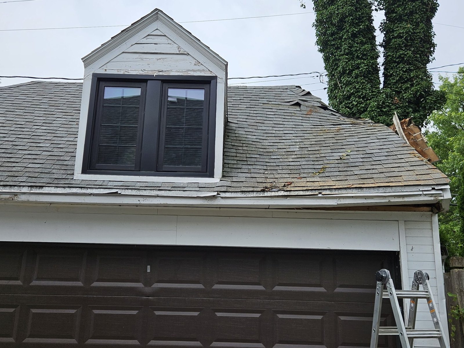 Storm Damage — Roof Deck Exposed, Gutter Blown - DriForce Property Restoration, Southeast Michigan