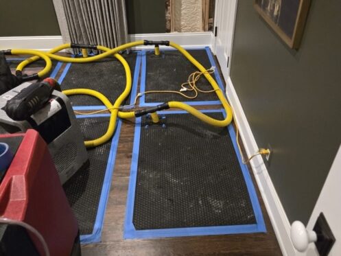 Structural Drying System Deployed After Water Damage - DriForce Property Restoration, Metro Detroit