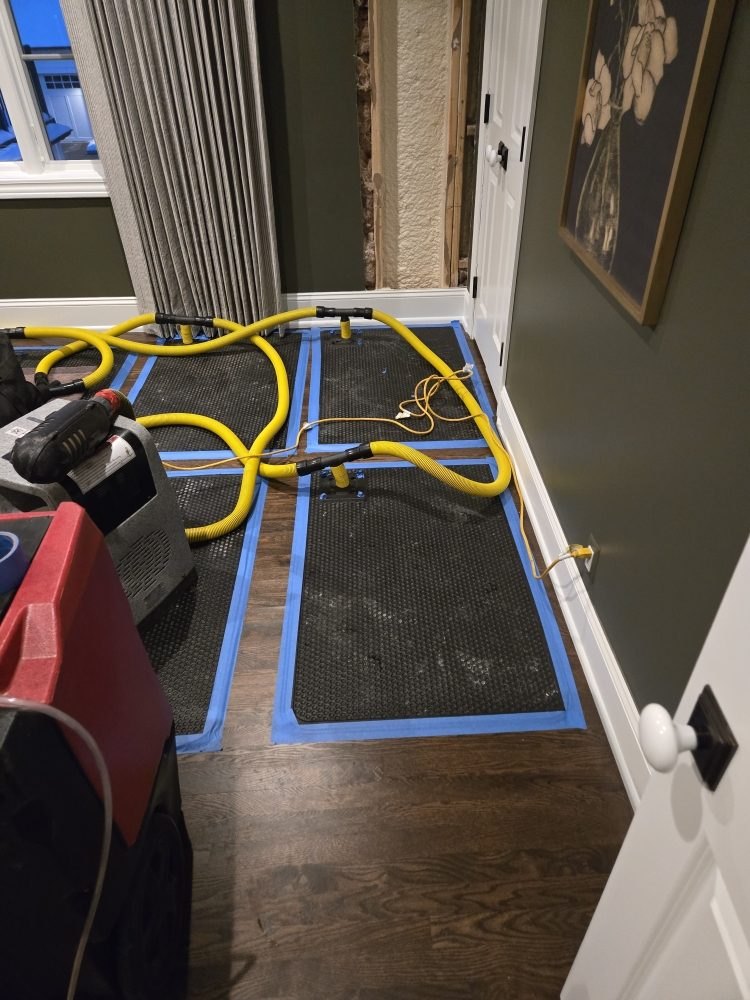Structural Drying System Deployed After Water Damage - DriForce Property Restoration, Metro Detroit