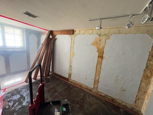 Wall Cavity Exposure During Structural Mitigation - DriForce Property Restoration, Birmingham, MI