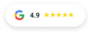 4.9 five stars on google